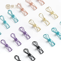 Mosan Stationery Hollow Fish-shaped Paper Clips, Assorted Sizes, for Office and School Documents, 15-piece Box