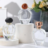 80ml Press-Type Spray Glass Bottle for Perfume and Cosmetics, Transparent Refillable Travel Atomizer