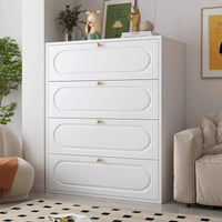 Modern Minimalist Steel Chest of Drawers with Multiple Tiers for Bedroom Storage