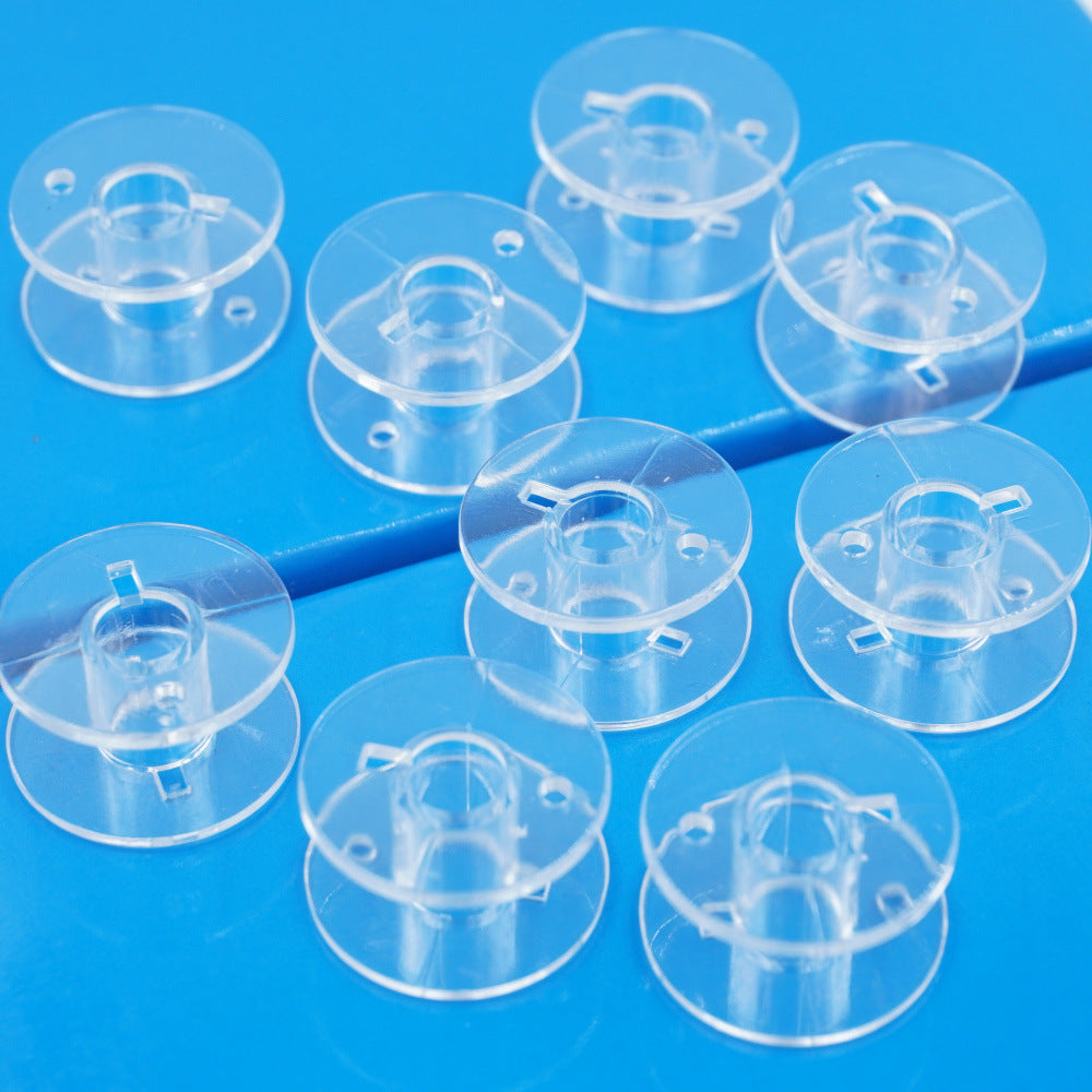 Clear Plastic Bobbins for Household Sewing Machines, Universal Fit