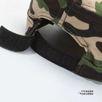 Unisex Camouflage Flat Top Military Training Cap Adjustable Sun Hat for Students & Workers