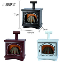 Dollhouse Miniature Fireplace LED Night Light - Retro Ambiance Decor