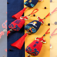DIY Embroidery Kit for Sachet Car Hanging - Beginner-Friendly Ancient Style Ribbon and Su Embroidery Set