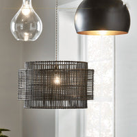 Bamboo Woven Barrel Pendant Light for Dining Room, Hot Pot Restaurant, or Teahouse