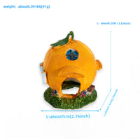 Aquarium Simulation Orange House Ornament for Fish and Shrimp Breeding Hideout