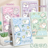 Cute Cartoon B5 Loose-Leaf Notebook with Removable Grid Pages for Students