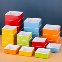Melamine Stackable Square Serving Tray for Hot Pot Ingredients and Fruit