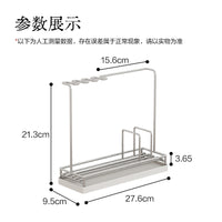 304 Stainless Steel Kitchen Sponge and Dishcloth Drainer Rack for Countertop Sink