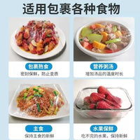 Food Grade Disposable Plastic Wrap Covers for Bowls and Plates, Stretchable and Dustproof