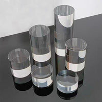 Clear Acrylic Cylinder Display Stand for Jewelry, Cosmetics, and Product Photography
