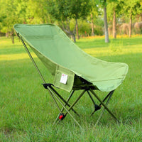 Moon Chair Outdoor Folding Chair, 3-Position Adjustable High Back Beach Chair, Portable Picnic Camping Chair