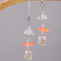 Goldfish Dream Catcher Charm Keychain for Bags and Phones