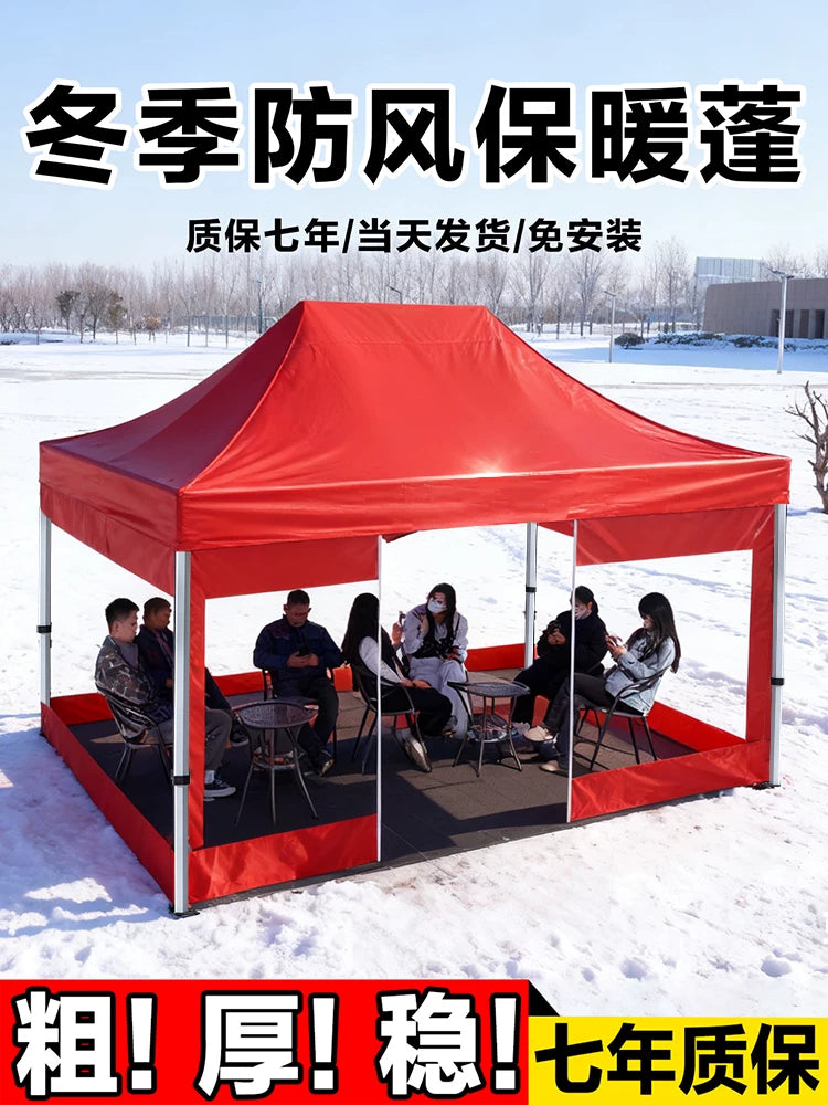 Outdoor Gazebo Tent with Sidewalls - Waterproof, Windproof, and Sunshade Canopy for Events and Stalls