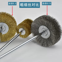 Drill Extension Rod Wire Brush Set for Deep Hole Cleaning, Deburring, and Rust Removal