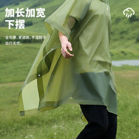 EVA Thickened Multifunctional Rain Poncho with Hood - Cape, Tarp, Ground Mat 3-in-1 for Hiking & Outdoor Activities
