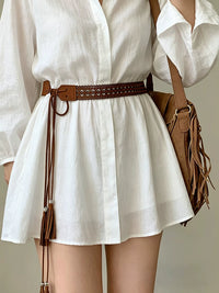 Women's Bohemian Woven Belt for Dresses and Shirts