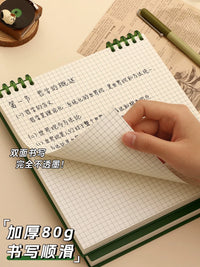 Flip-Top Detachable Grid/Lined/Blank Notebook Set for Students, 120 Pages, Vintage Colors