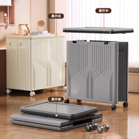 Foldable Laundry Hamper with Wheels, Large Capacity Plastic Clothes Storage Basket