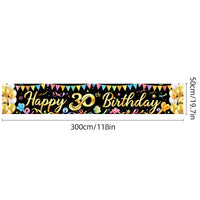 Happy Birthday Banner for 2026 Theme Party Decorations