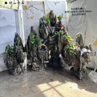Artificial Rockery Mountain Water Fountain for Garden, Patio, Villa, Outdoor Landscape with Fish Pond