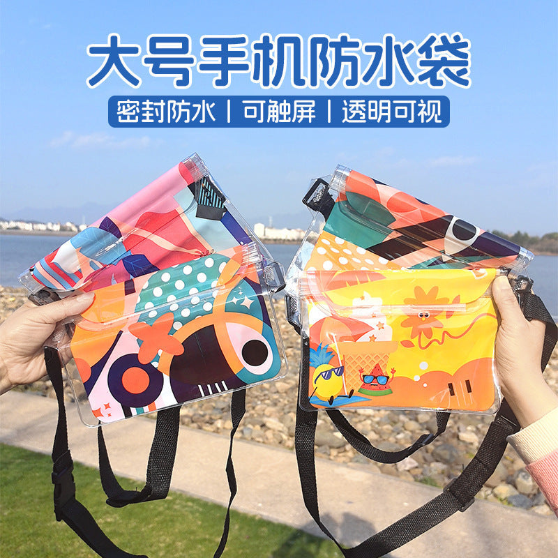 Waterproof Phone Pouch for Outdoor Activities, Touchscreen Compatible, Large Capacity Dry Bag for Swimming, Diving, Rafting