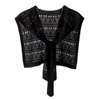 Women's Ice Silk Sun Protection Knit Hollow Shawl for Summer