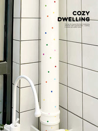 Polka Dot Pipe Decorative Stickers for Kitchen and Bathroom Drain Pipes, Splash-Proof Wall Decals