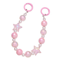 Iridescent Acrylic Star Keychain with Colorful Bead Accents for Bags