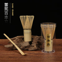 Japanese Bamboo Whisk 100-Prong Traditional Matcha Tea Stirring Brush Handmade Durable Tea Ceremony Tool