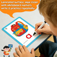 Educational Flashcards for CVC Words & English Phonics - Kids Learning Cards 3-6 Years