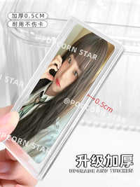 Popcorn Shell Card Brick Korean Entertainment Album Photocard Ins Style Transparent Resin Goo Card Polaroid Photo Storage
