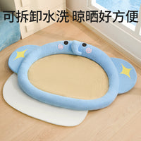 Summer Pet Cooling Mat for Small to Medium Dogs and Cats, Rattan Weave Ice Pad Pet Bed