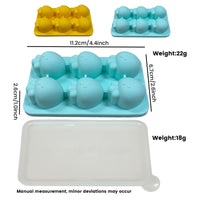 Silicone Ice Cube Tray Mold for DIY Whiskey Ice Balls - Rabbit, Strawberry, Square Shapes, 6-Grid Household Ice Maker