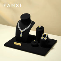 FANXI Premium Jewelry Display Stands for Necklaces, Earrings, Rings, Bracelets - Mannequin Bust Showcase Organizer
