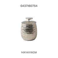 French Modern Light Luxury Silver Storage Jar and Tray Set