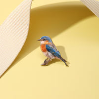 Vintage Robin Bird Brooch Pin for Backpacks and Pen Bags