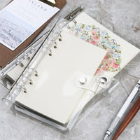 Transparent PVC Loose-Leaf Notebook Cover for Travel Journals and Planners