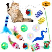 Interactive Cat Toy Tunnel Set with Wand and Plush Mouse