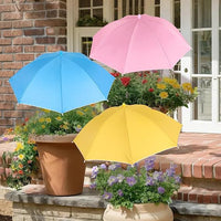 Outdoor Garden Plant Sunshade Umbrella with Shepherd Hook Ground Stake, Waterproof UV Protection Windproof