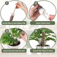 Moss Pole for Climbing Plants, Coir Totem Pole Plant Support for Indoor Potted Plants