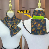 Thermal Fleece Neck Warmer Scarf with Pocket for Women