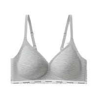 Seamless Camellia Antibacterial Ribbed Bra with Jelly Strips for Soft Support and Gathering