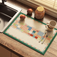 Diatomaceous Earth Absorbent Drying Mat for Kitchen Countertops, Heat Resistant Table Mat for Dishes and Utensils