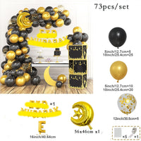 Eid Mubarak Star Moon Balloon Arch Kit for Festival Decoration