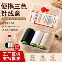 Portable Mini Sewing Kit with Thread, Needles, and Threader for Home and Travel