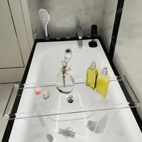 Ins Style Transparent Acrylic Bathtub Caddy Tray for Bathroom Storage
