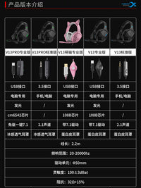Siberia V13 Gaming Headset with 7.1 Surround Sound for PC and Mobile