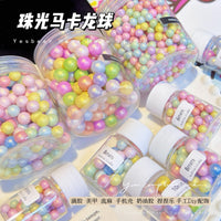 Yesbear Handmade Pearlescent Macaron Ball Beads for DIY Crafts