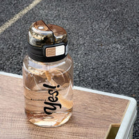 Summer Transparent Plastic Water Bottle with Handle for Outdoor Sports and Travel, Dual-Drink Design
