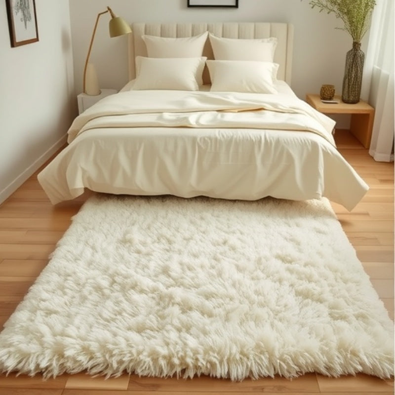 Nordic Style Shaggy Faux Fur Area Rug for Bedroom Living Room